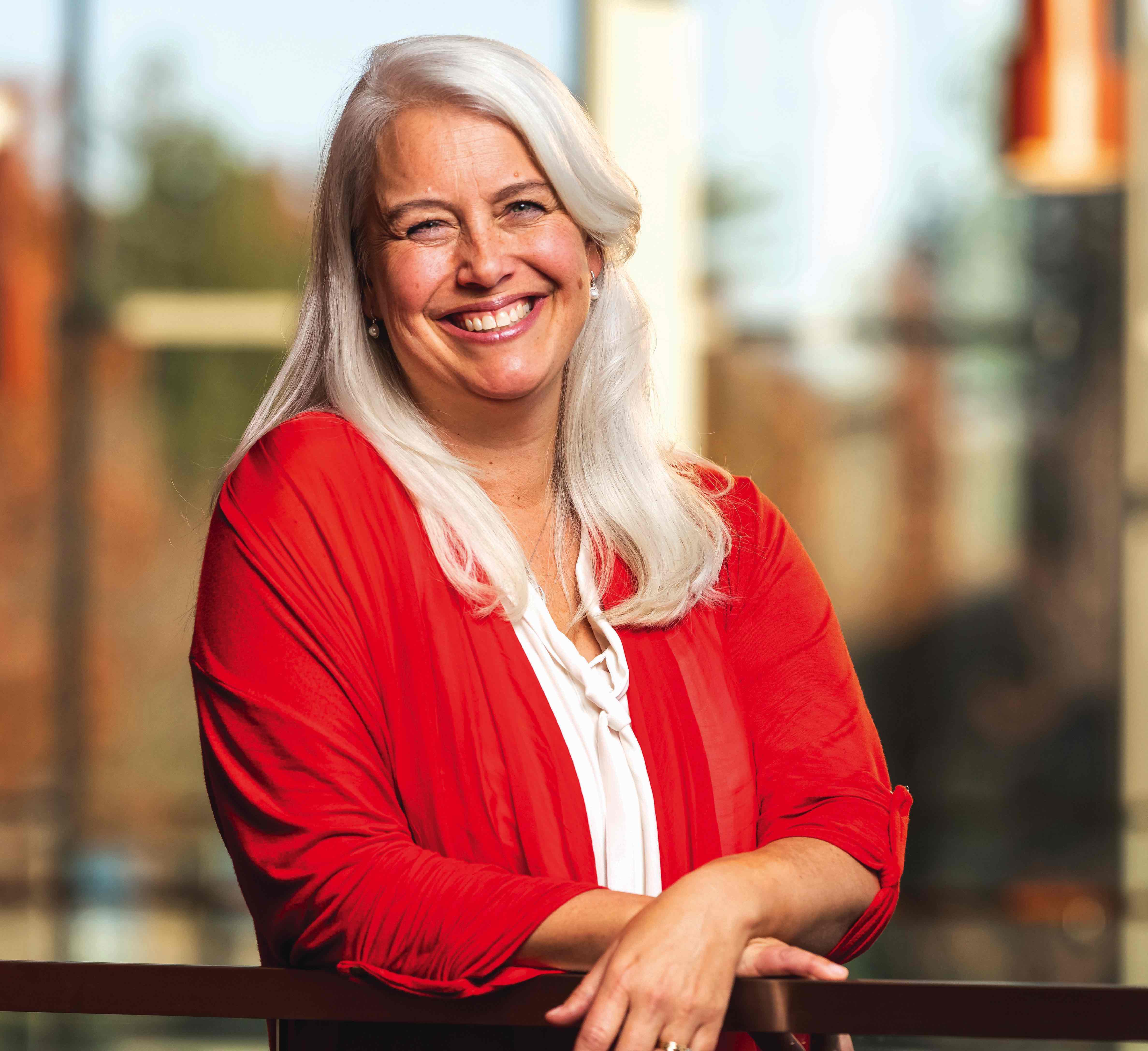 Kate Millett demonstrates proper physical therapy techniques